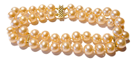 Braccialetti di perle di coltura a doppio filo